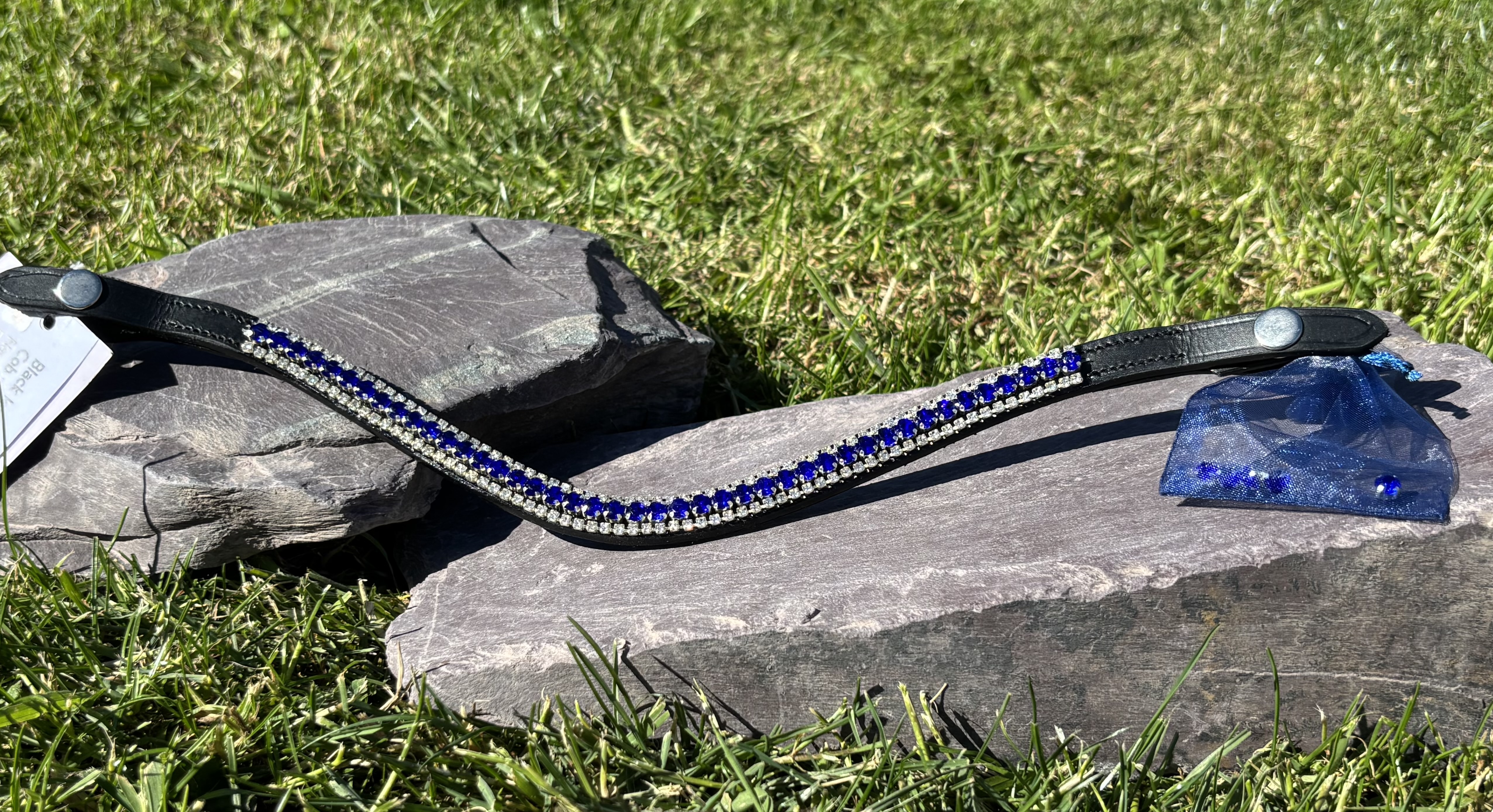 Navy Brow Band Pony 14"