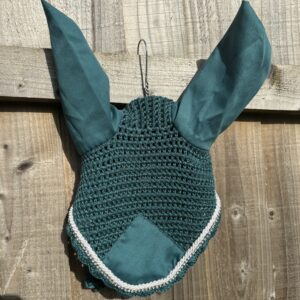 Turquoise Ear Bonnet Silver Crystals