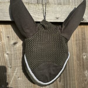 Black Ear Bonnet Silver Crystals