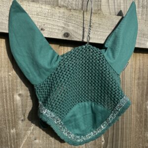Turquoise Ear Bonnet with Silver Crystal Band